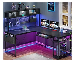 Sadida L-Shaped Gaming Desk